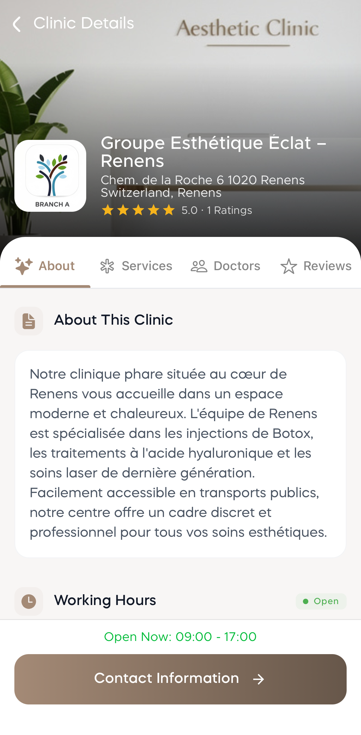 Clinic & Doctor Details